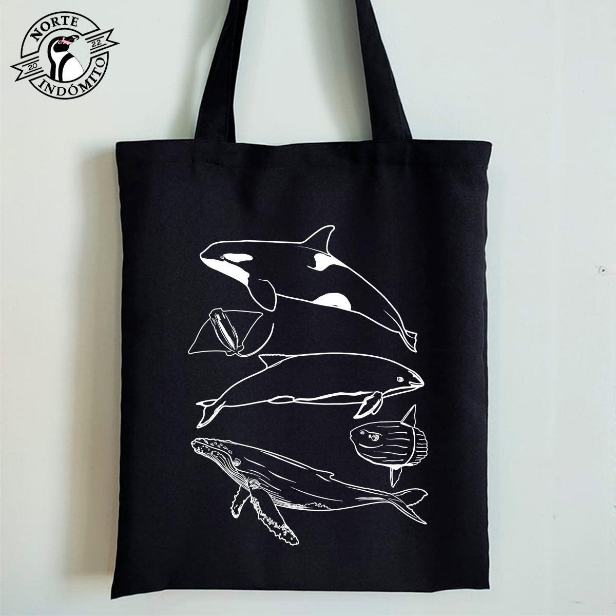Totebag - animales marinos