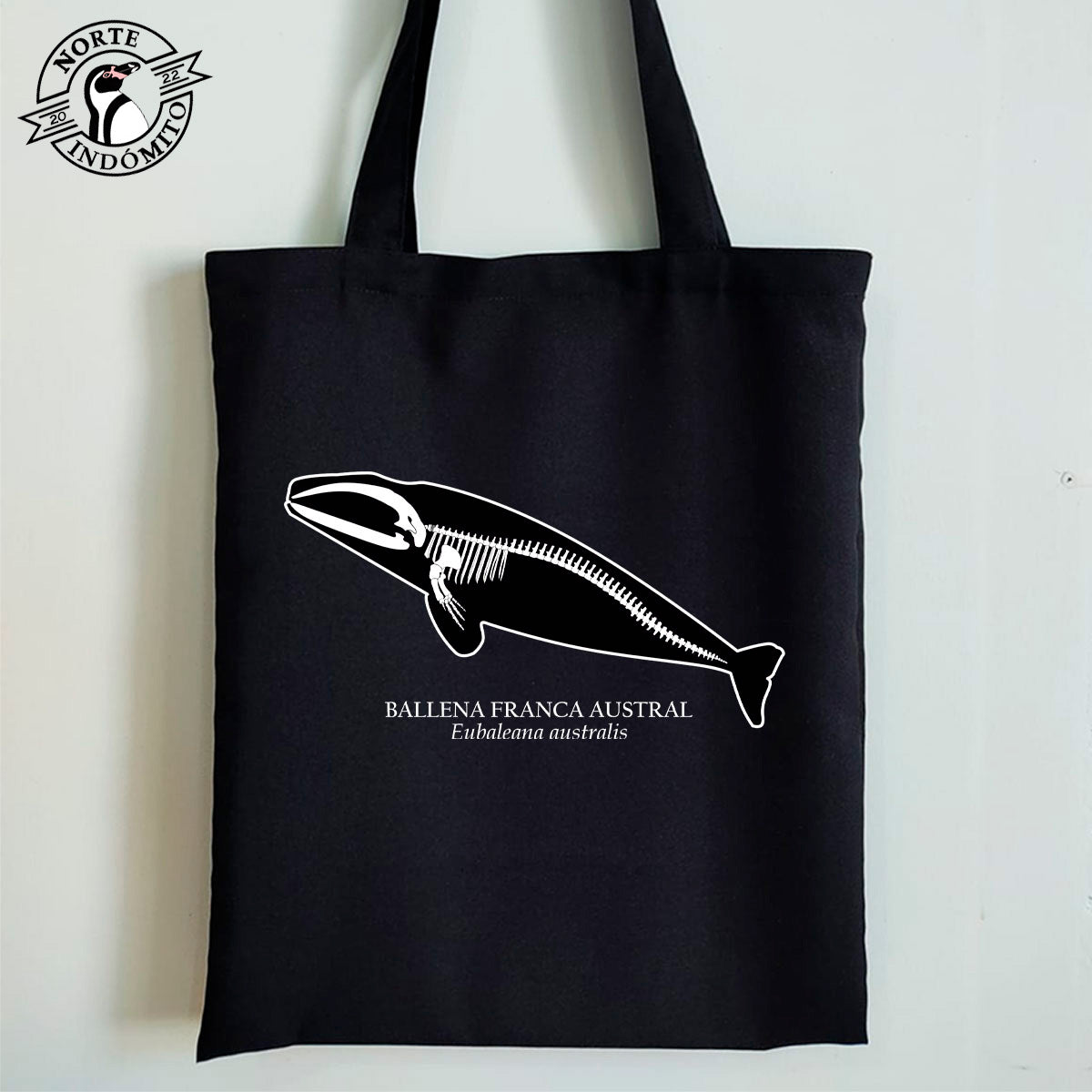 Totebag - ballena franca austral esqueleto