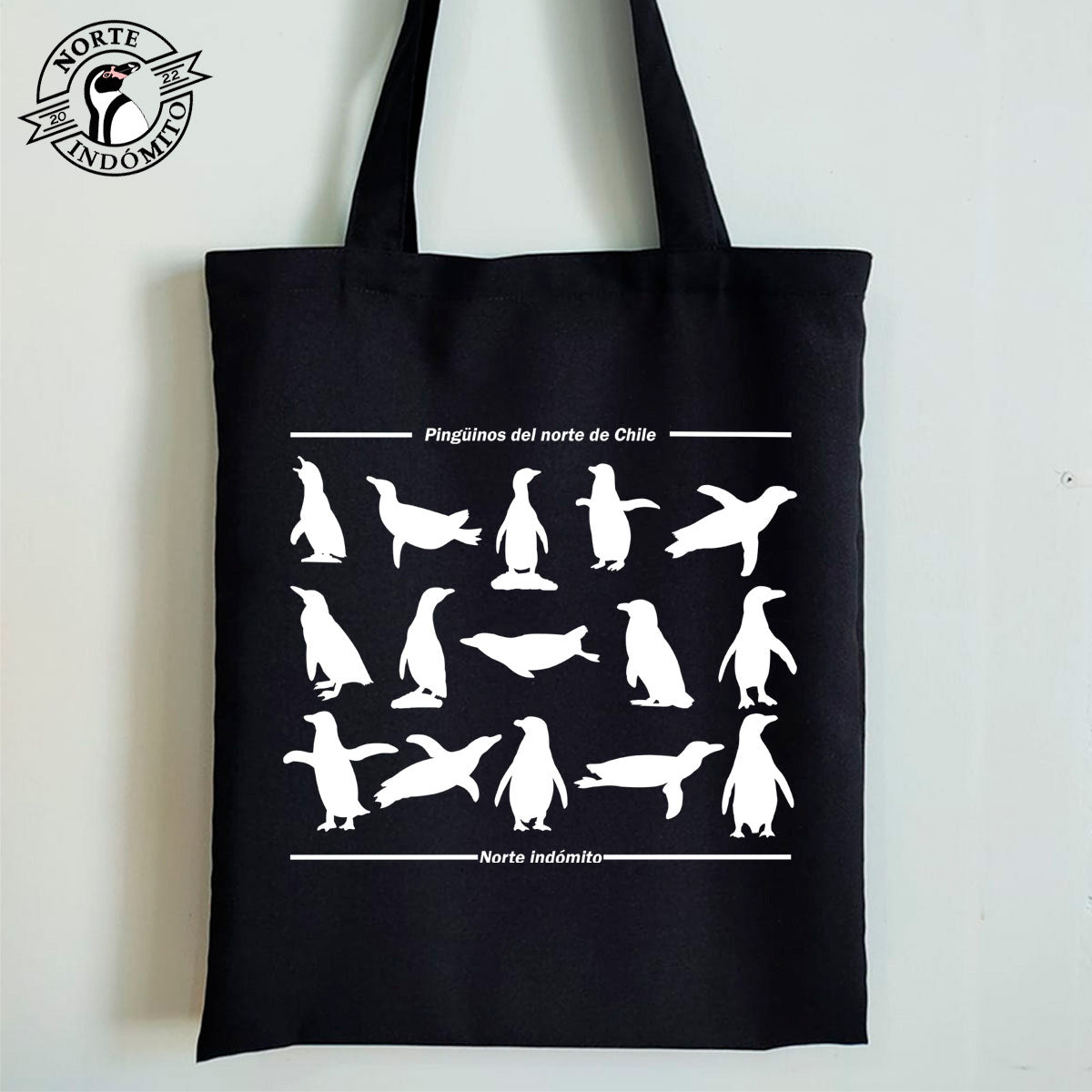 Totebag - pingüinos silueta
