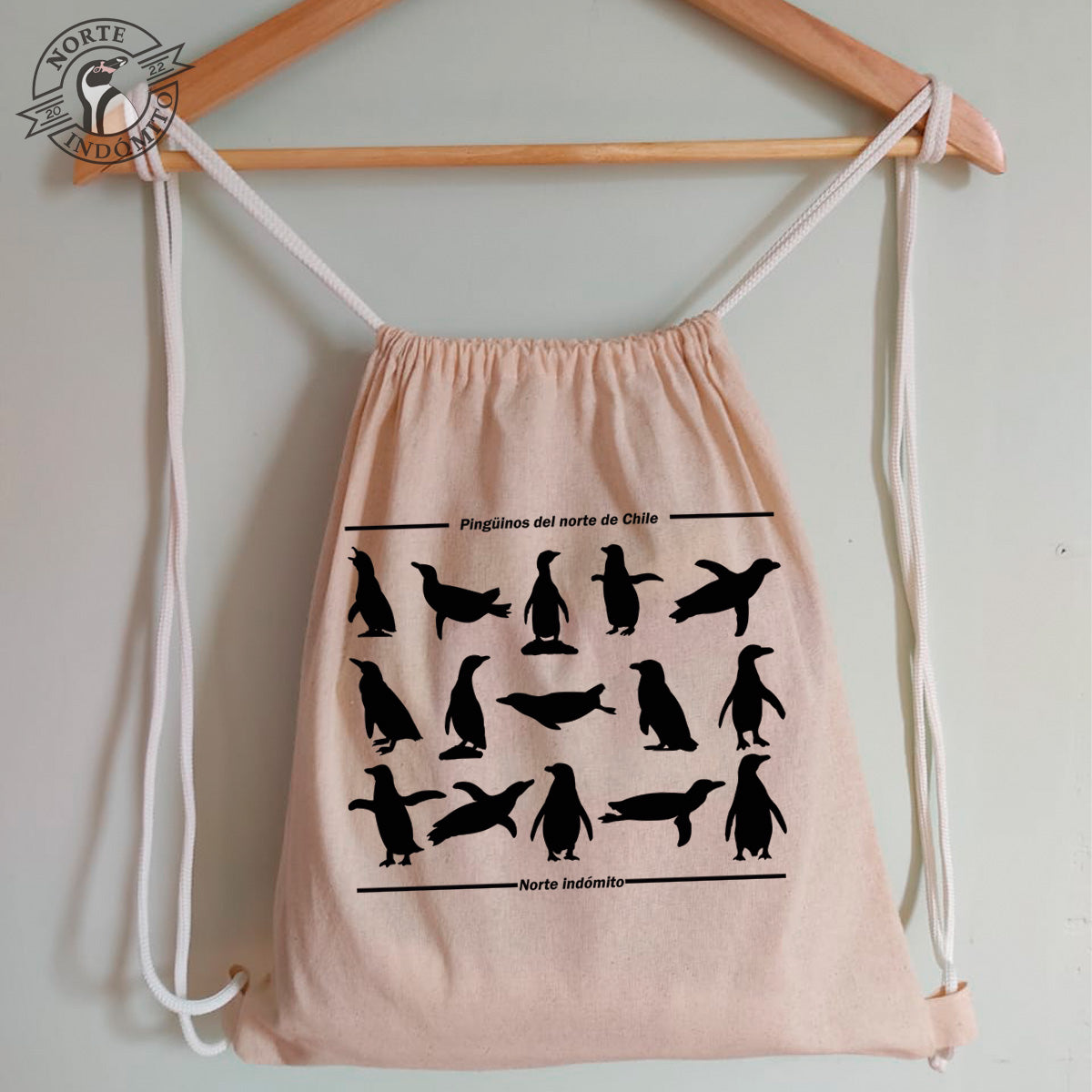 Mochila - pingüinos silueta