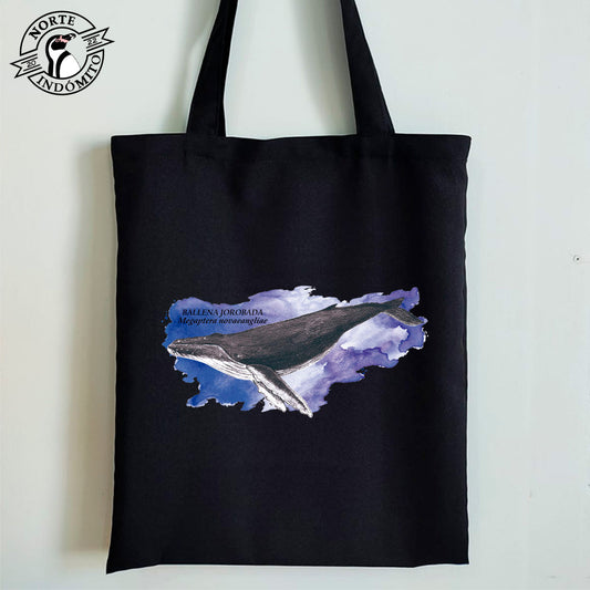 Totebag - ballena jorobada acuarela