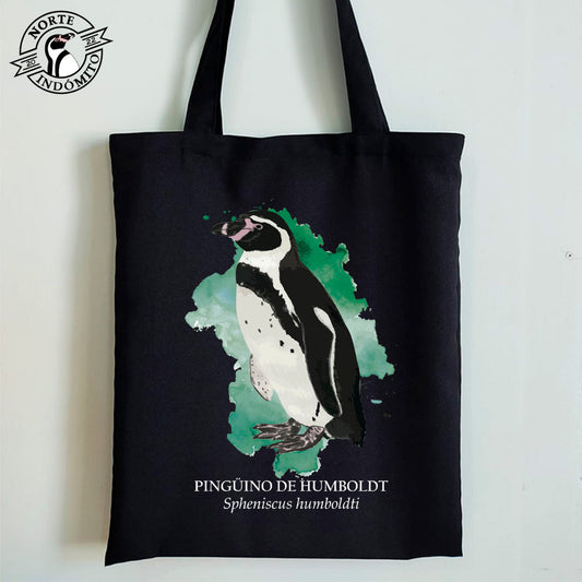 Totebag - pingüino de humboldt acuarela