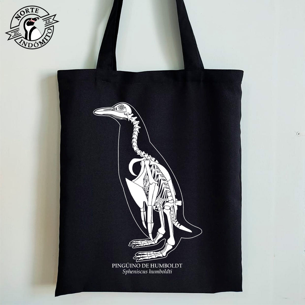 Totebag - pingüino de humboldt esqueleto