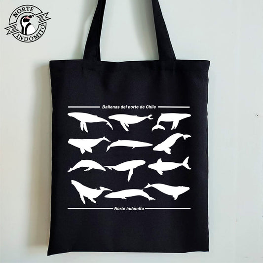 Totebag - ballenas silueta