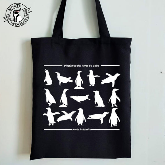 Totebag - pingüinos silueta