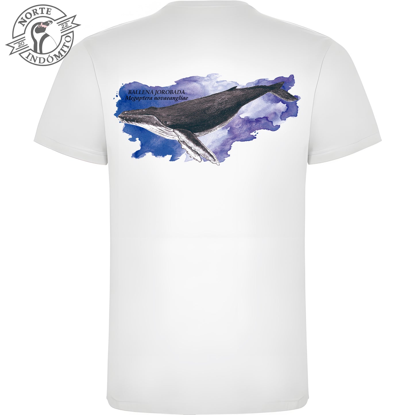 Polera - ballena jorobada acuarela