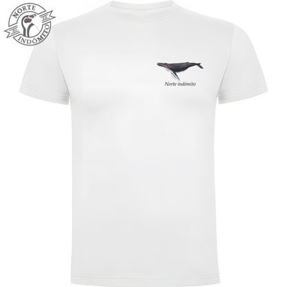 Polera - ballena jorobada acuarela