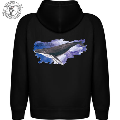 Polerón - ballena jorobada acuarela