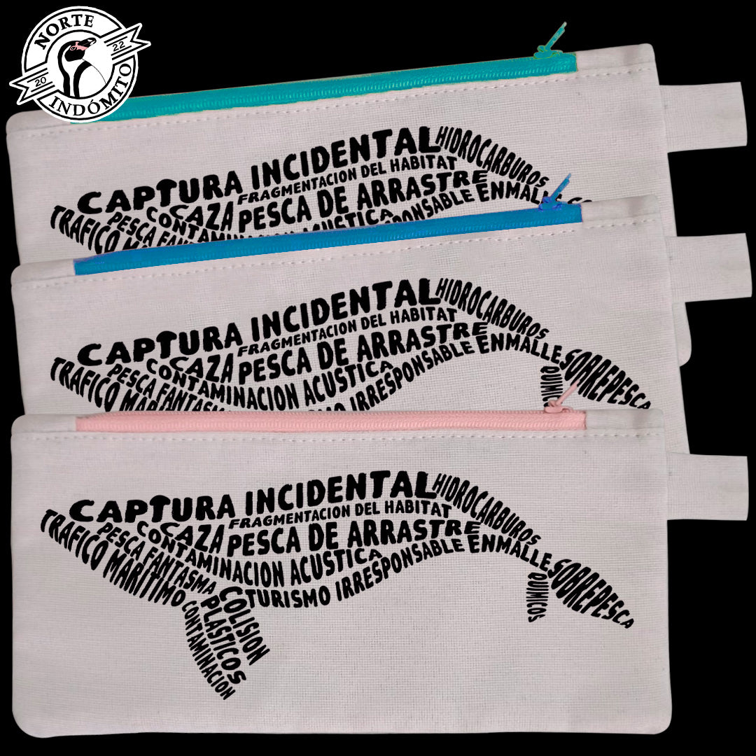 Estuche - ballenas caligrama