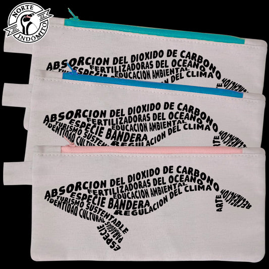 Estuche - ballenas caligrama