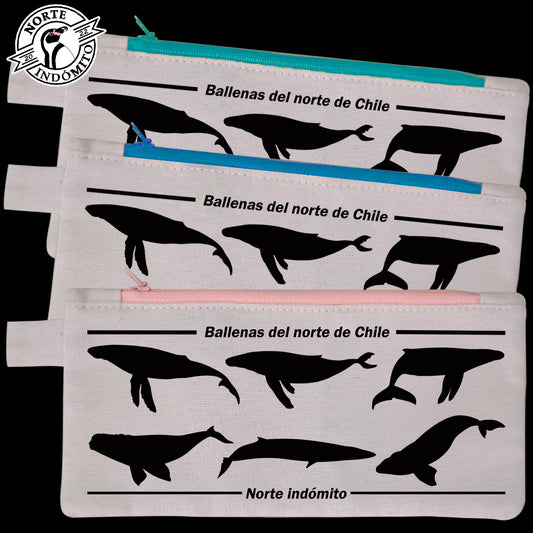 Estuche - ballenas silueta