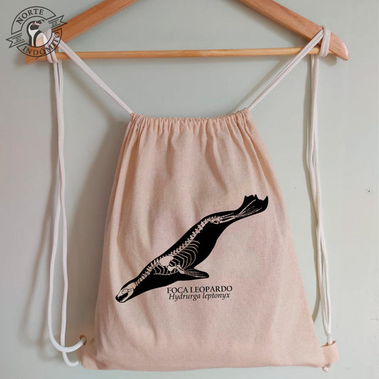 Mochila - foca leopardo esqueleto