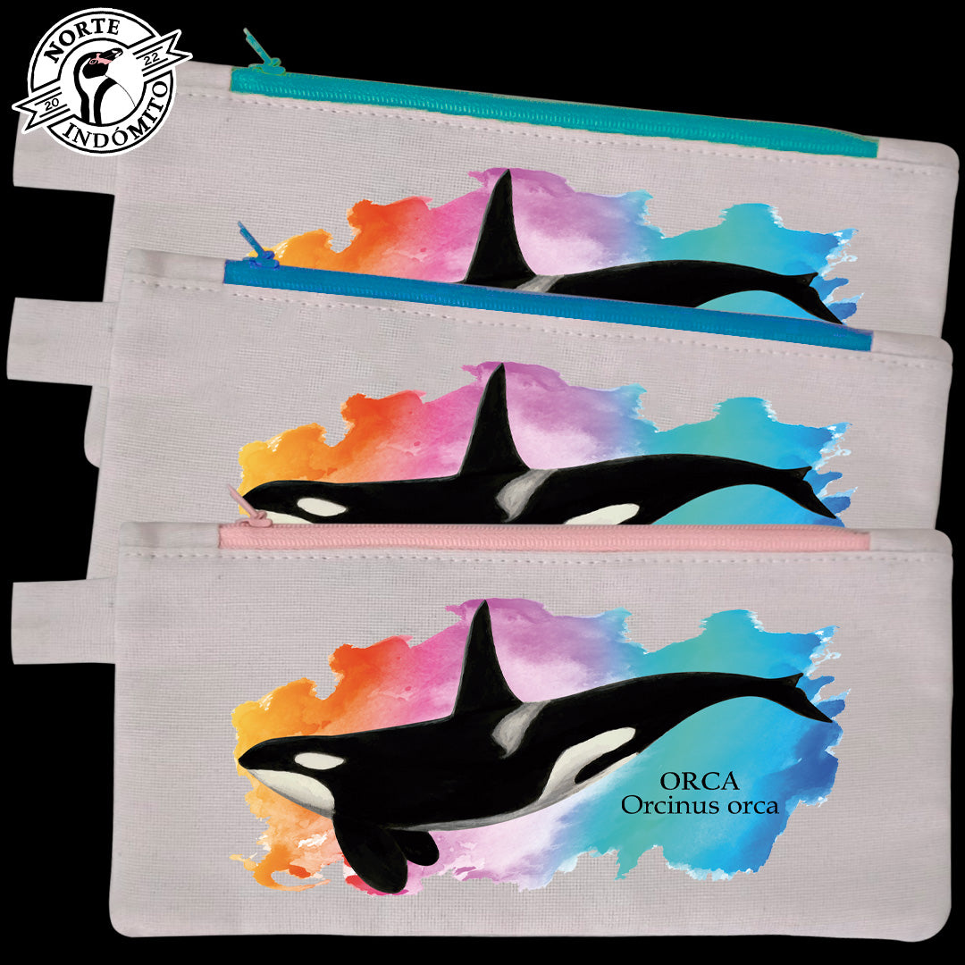 Estuche - orca acuarela