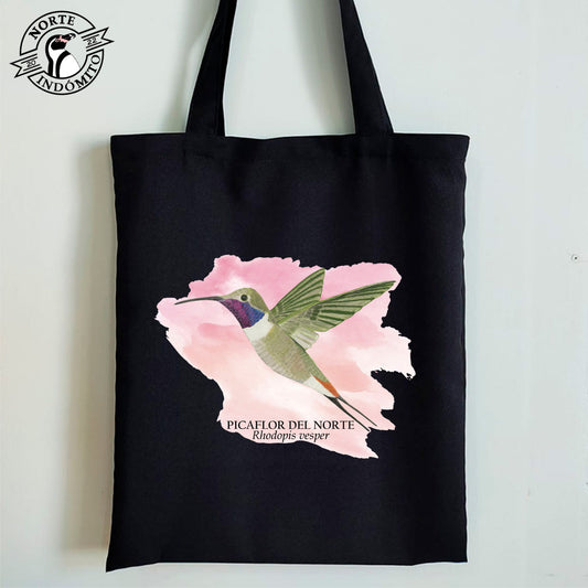 Totebag - picaflor del norte acuarela