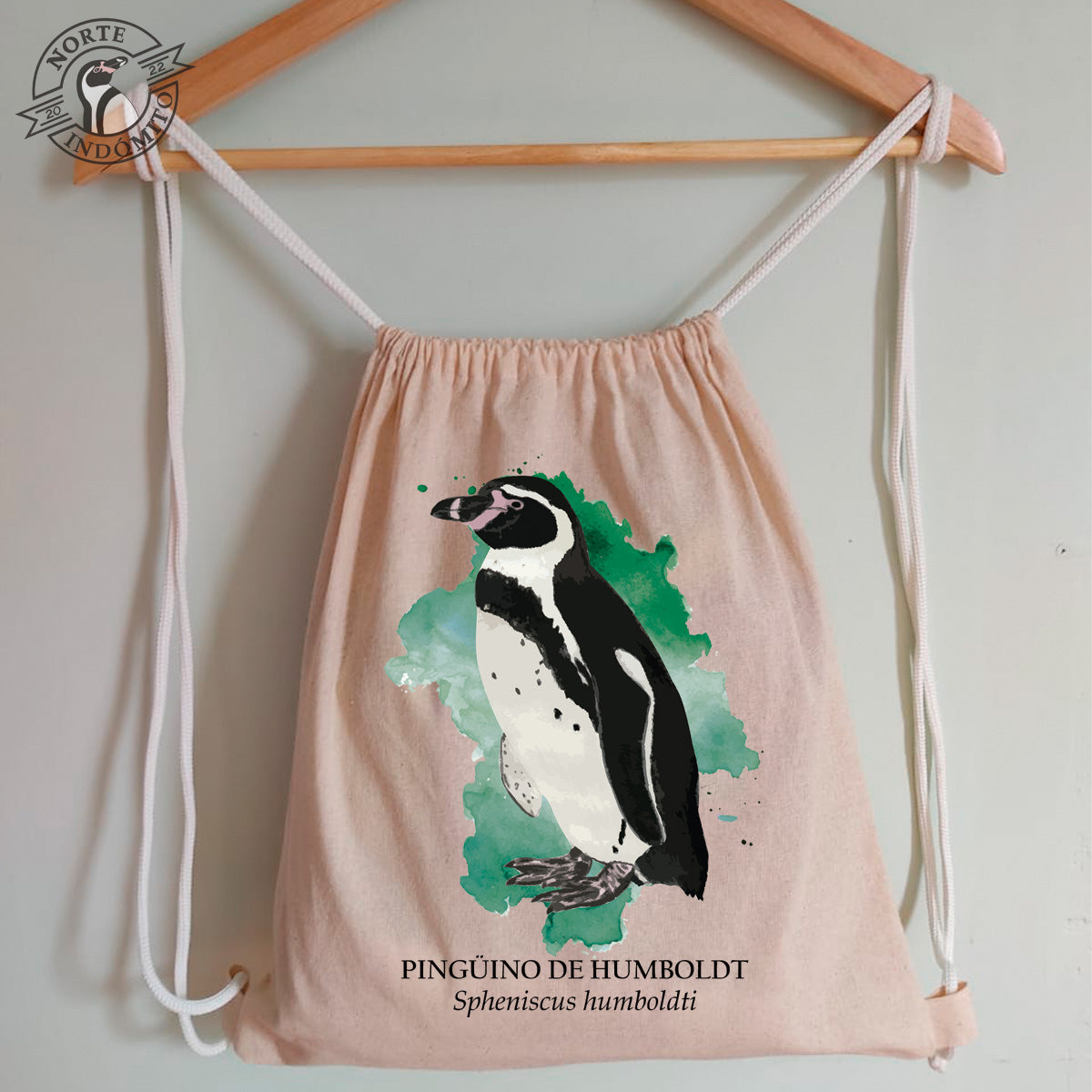 Mochila - pingüino de humboldt acuarela