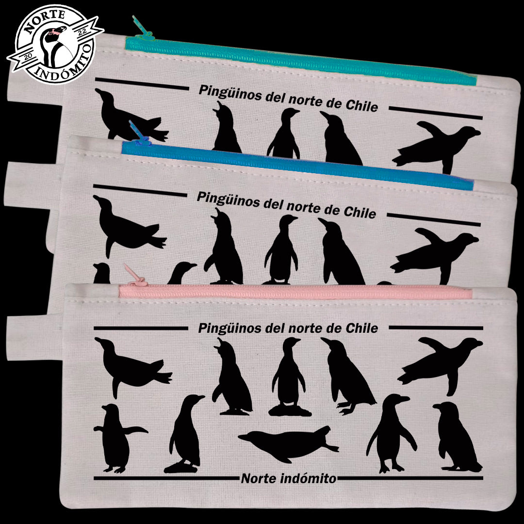 Estuche - pingüinos silueta