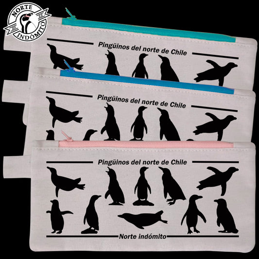 Estuche - pingüinos silueta