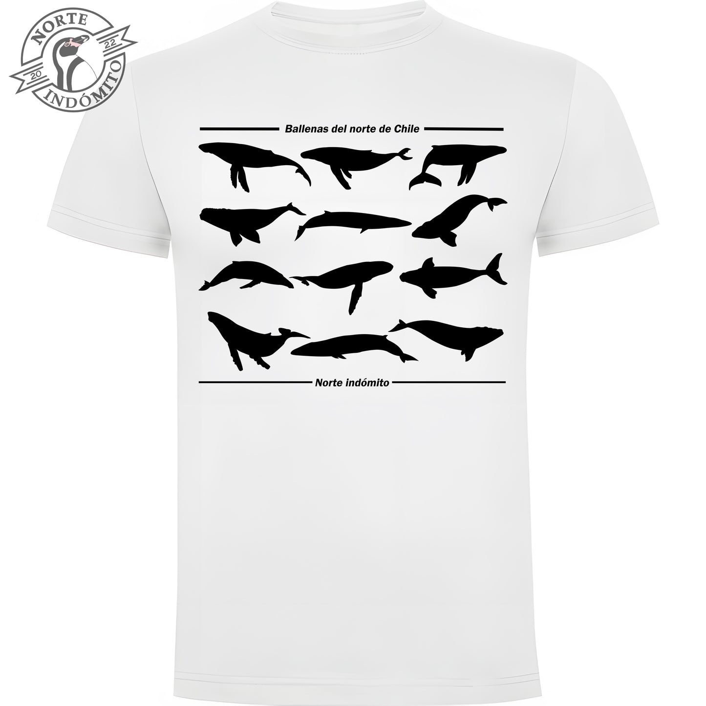 Polera - ballenas silueta