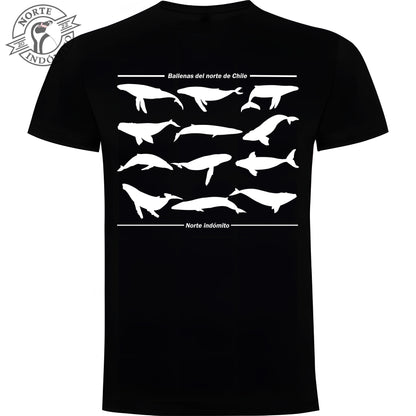 Polera - ballenas silueta