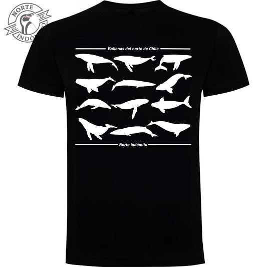 Polera - ballenas silueta