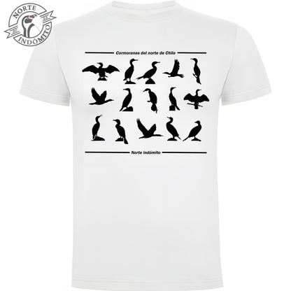 Polera - cormoranes silueta