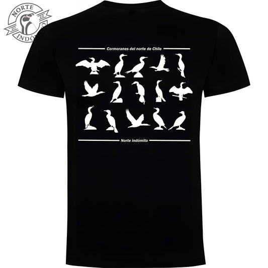 Polera - cormoranes silueta