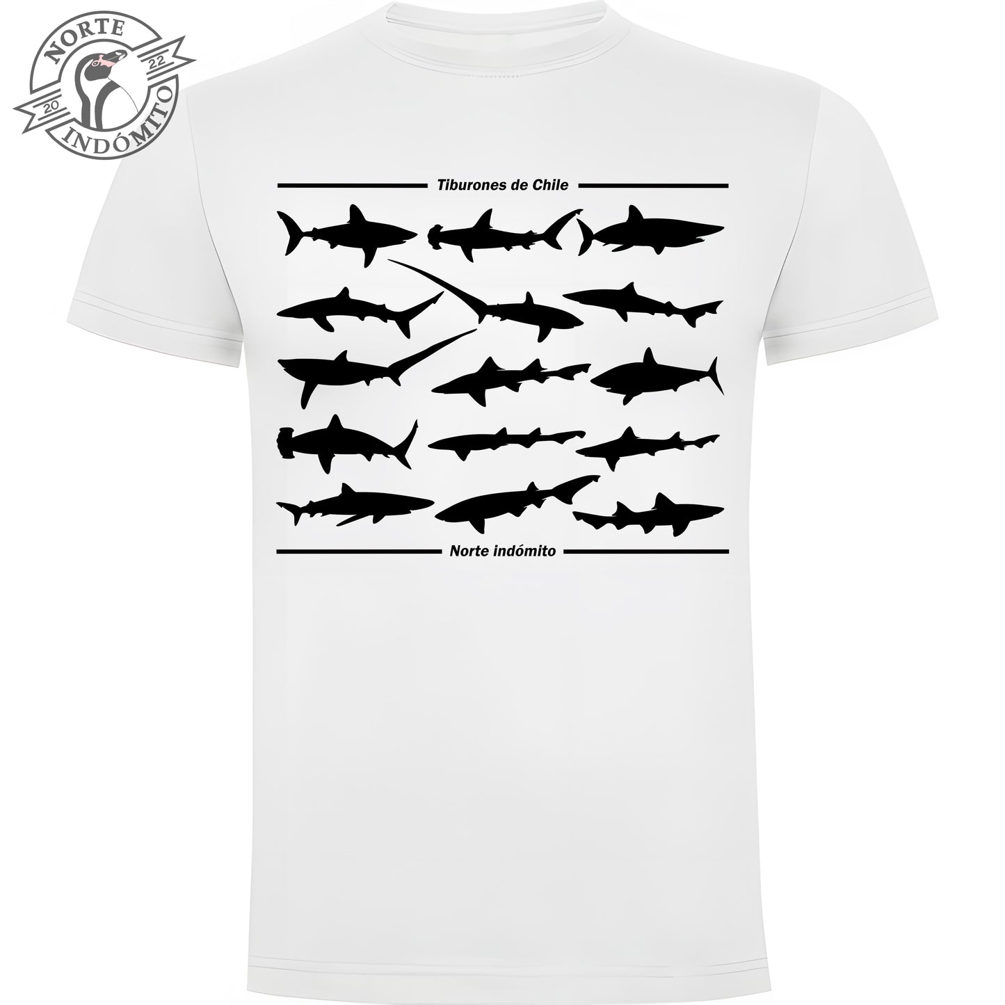 Polera - tiburones silueta