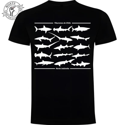 Polera - tiburones silueta