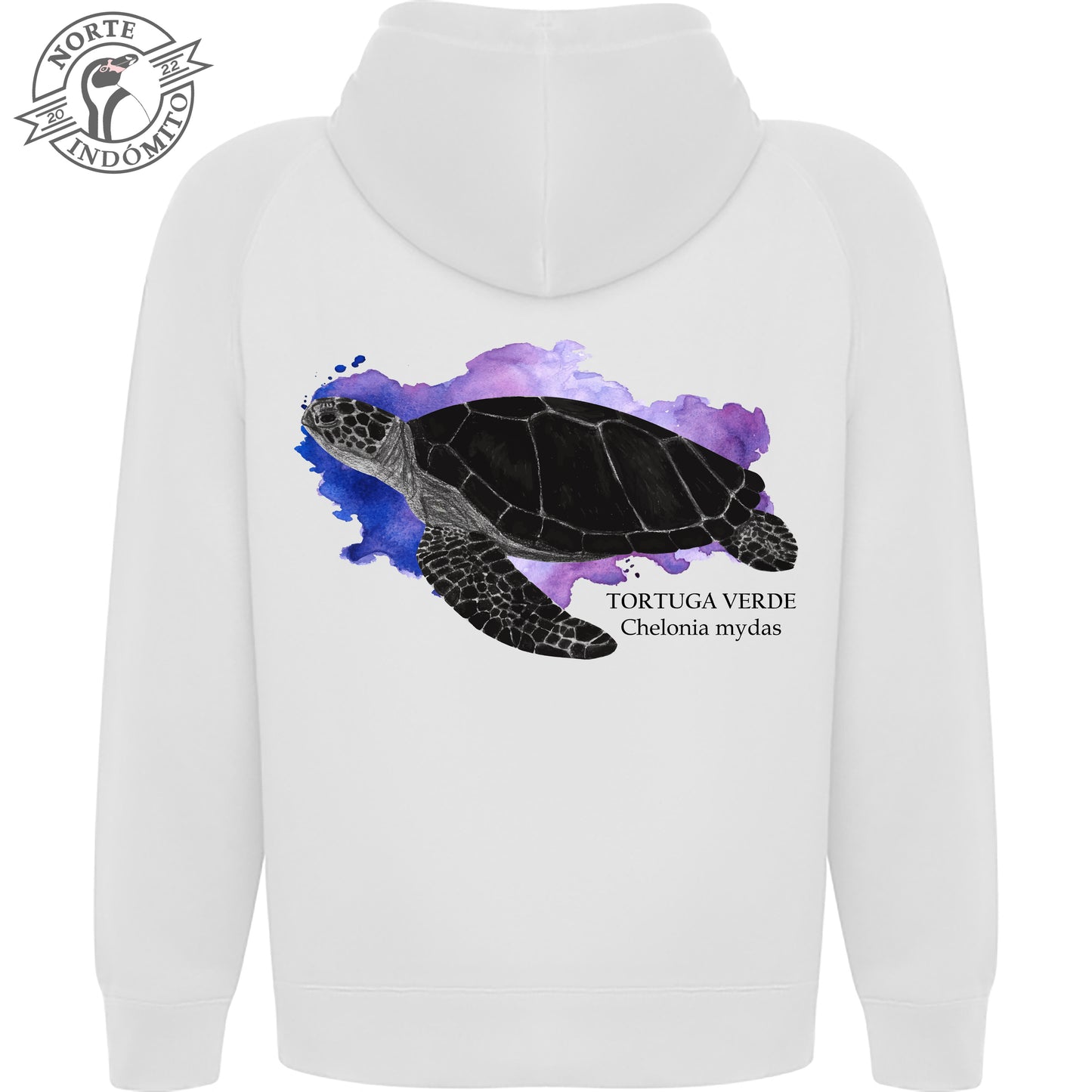 Polerón - tortuga verde acuarela