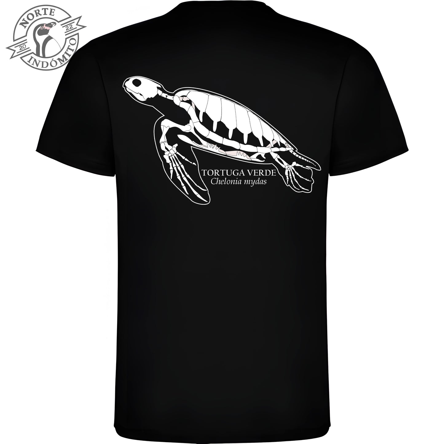 Polera - tortuga verde esqueleto